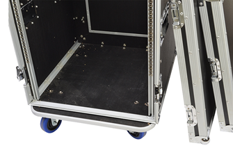 Cobra Rack Flight Case – 10U Sloping Top, 12U Bottom Space for Audio Gear